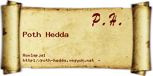 Poth Hedda névjegykártya